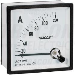 TRACON Analóg váltakozó áramú ampermérő közvetlen méréshez 48×48mm, 5A AC (ACAM48-5)