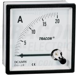 TRACON Analóg egyenáramú ampermérő közvetlen méréshez 48×48mm, 5A DC (DCAM48-5)