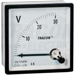 TRACON Analóg egyenáramú voltmérő 48×48mm, 120V DC (DCVM48-120) - kontaktor