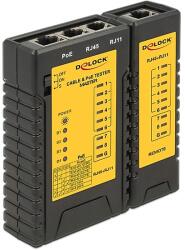 Delock Kábelteszter RJ45 / RJ12 / PoE csatlakozóhoz (86107)