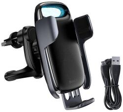 Baseus Milky Way Gravitációs Autós Tartó 15 W-Os Qi Indukciós Töltővel - Fekete (Wxhw02-01) (WXHW02-01)