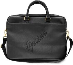 GUESS Saffiano Script Laptop Táska 16 Fekete Borító