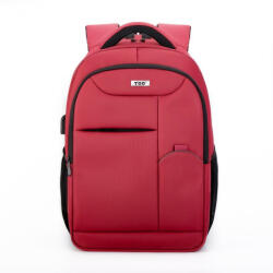 TOO USB portos, lopásbiztos táska 15, 6" laptophoz (piros) [BPAT003R156-USB]