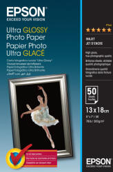 Epson ultra fényes fotópapír (13x18, 50 lap, 300g) - tobuy