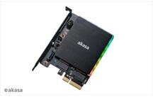 Akasa M. 2 PCIe and M. 2 SATA SSD adapter card with RGB LED light and heatsink (AK-PCCM2P-03)