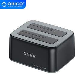 ORICO HDD/SSD Dokkoló - 6829C3-V1-EU-BK (2x 2, 5"/3, 5" HDD/SSD -> USB-A, Max. : 36TB, fekete) (ORICO-6829C3-V1-EU-BK-BP) - bstrade