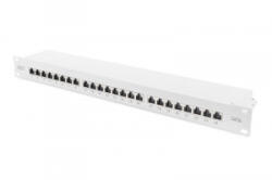 ASSMANN DN-91624S-EA patch panel 24 port 1U 19' CAT6a árnyékolt fehér (DN-91624S-EA)