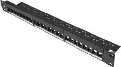 Lanberg keystone Patch Panel 19", 24 port 1U, black (PPKS-1024-B)