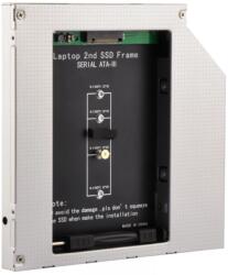 Gembird Slim 5.25" bay mounting frame for NGFF (M. 2) SSD memory card 12.7 mm height (A-SATA12M2-01)