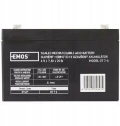 Emos Agm akkumulátor 6V 7Ah faston 4, 7 (B9659)