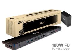 Club 3D USB Club3D USB 3.2 GEN 1 TYPE C TRIPLE DISPLAY DYNAMIC PD TÖLTŐ - 100W CSV-1564W100 (CSV-1564W100)