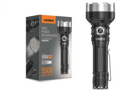Videx LED Zseblámpa Dimmelhető 6 Világítási Móddal 5500 Lumen USB Ip68 Hideg Fehér