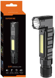 SUPERFIRE G19 multifunkcionális zseblámpa, 200lm, USB (G19) - multimediabolt