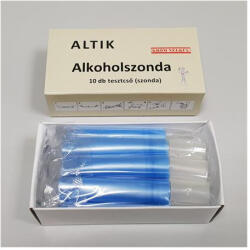  Kémiai alkohol-teszter, befújós, egyszer használható, 10db/cs (9980/ALTIK) - nyomtassingyen
