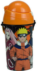 Naruto Fire műanyag szívószálas kulacs akasztóval 500 ml - lord