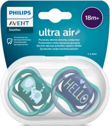 Philips 2 db cumi készlet Philips-Avent SCF349/18, ultra air 18+ hónapos, Fogszabályozási, BPA-mentes, Hello/Elefant (SCF349/18)