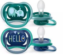 Philips Avent Ultra Air Játszócumi 18 Hónapos Kortól Elefánt Minta 2db (SCF349/18) (SCF349/18)