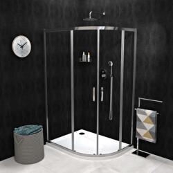 SAPHO Sigma - Cabină de duș Simply, 4 piese, 120x90 cm, Coated Glass, aluminiu lucios / sticlă transparentă GS1290 (GS1290)
