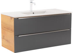 Leziter Vario Trim 100 Alsó Szekrény - Mosdóval, Tölgy/Antracit