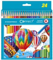 Connect Színes Ceruza Készlet - 24 db, Hatszögletű