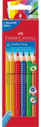  Színes ceruza FABER-CASTELL Jumbo Grip háromszögletű 6 db/készlet
