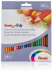 Pentel Színes Ceruza Készlet - 24 db, Hatszögletű Pentel