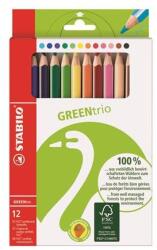 STABILO Greentrio Színes Ceruza Készlet - Háromszögletű, Vastag, 12 Szín