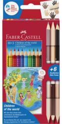 Faber-Castell Színes ceruza akvarell készlet Faber-Castell Grip 2001 10 db + 3 bőrszín (201746)