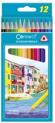 Connect Színes Ceruza Készlet - 12 db, Háromszögletű