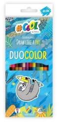 Victoria Duocolor háromszögletű, kétvégű színes ceruza készlet, 24 különböző szín (TVC006)