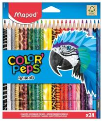 Maped Colorpeps Zsírkréta Állatok Háromszögletű 24db Maped (832224)
