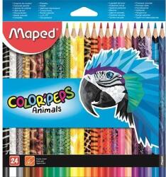 Maped Color Peps Animal Színesceruza Készlet - 24 db, Normál, Háromszög (832224FC)