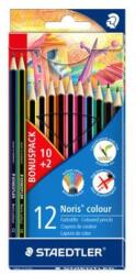 STAEDTLER Színes ceruzák, hatszögletű, STAEDTLER "Noris Color", 10+2 különböző szín