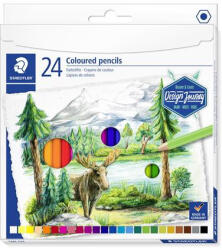 STAEDTLER Színes ceruza készlet, hatszögletű, STAEDTLER "146 C", 24 különböző szín - papir-bolt