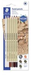 STAEDTLER Pasztell ceruza készlet, hatszögletű, STAEDTLER "Design Journey 100P", 6 különböző szín (ts100psbk6) - irodaszer