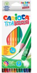 CARIOCA Carioca: Tita törésálló színes ceruza szett radírvéggel 12db-os