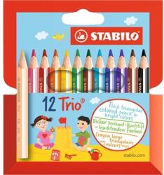 STABILO Trio vastag rövid 12db-os vegyes színű színes ceruza (205/12-01)