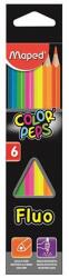 Maped Color Peps Fluo Színesceruza Készlet - 6 db, Normál, Háromszög (832003)