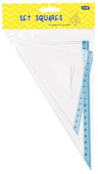 Educa Vonalzó - Készlet, Háromszög, 18 cm, 2 db ( 45°/60° ) Közepes, Bliszteres
