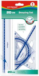Keyroad Vonalzó - Készlet, 20 cm, 4 db/Bliszter,