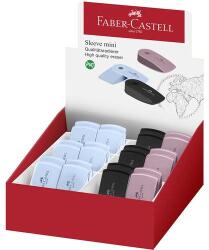 Faber-Castell radír SLEEVE mini harmónia színek műanyag tartóban (égkék, fekete, rózsa árnyékok) (182477)