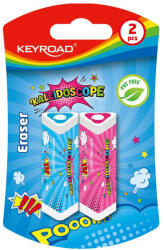 Keyroad Radír, PVC mentes 2 db/bliszter Keyroad Kaleidoscope vegyes színek (38458) - printsisters