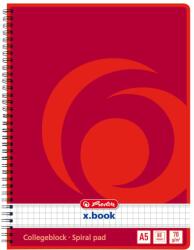 Herlitz 80 Lapos A5 Négyzetrácsos Spirálfüzet