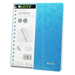 Leitz Spirálfüzet A5, 80lap kockás Leitz Wow jégkék (35641) - printsisters