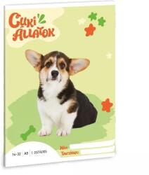 Ars Una Cute Animals: Corgi vonalas füzet - 1. osztályos, 14-32, A5