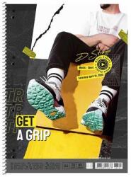 Shkolyaryk Publishing House Get A Grip Spirálfüzet - A4+, Vonalas, 80 Lap, Vegyes Szín (A4-080-6520L)