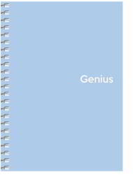 Shkolyaryk Publishing House Genius Pastel A5 Kockás Spirál Füzet - Többfajta, 80 Lapos