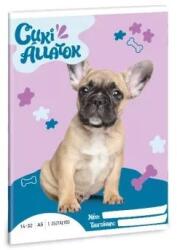 Ars Una Cute Animals: Bulldog vonalas füzet - 1. osztályos, 14-32, A5 (53584267) - ejatekok