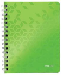 Leitz Esselte Leitz Wow Spirálfüzet - A5, 80 Lap, Vonalas, Zöld (46390054)
