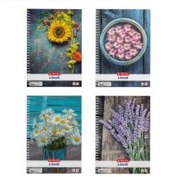 Herlitz 09542879 Spirálfüzet - A4, 70 Lap, Flower, Vonalas